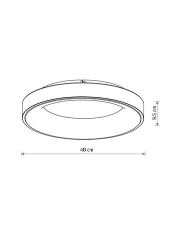 Світильник стельовий 11204 Nikki Round Led 1x48W 4000K 4300Lm IP20 Білий (11204) Nowodvorski (318524421)