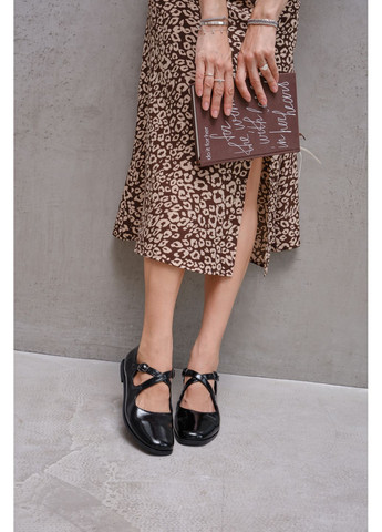 Paradize Жіночі чорні лаковані балетки з перехресними ремінцями, витончені, зручні, з м’якою стелькою Memory Foam мері джейн чорний з натуральна шкіра, україна — демісезон (352691253)