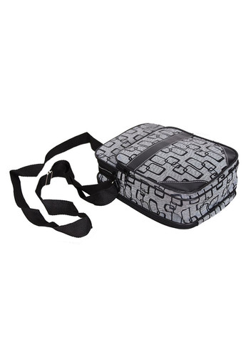 Мужская сумка из кожзама 301584 серая No Brand (370848511)