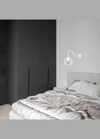 Белое бра на изогнутом держателе (56-WPR101F3-1 WH) No Brand (370069842)