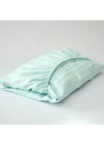 Простыня на резинке Сатин Страйп 80х200х20 см (MS-850005422) Moon&Star Stripe Mint (386596029)
