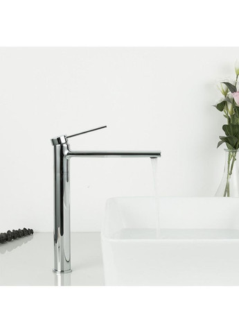 Смеситель для умывальника F1067-2 высокий, литой излив, хром Frap (373267017)