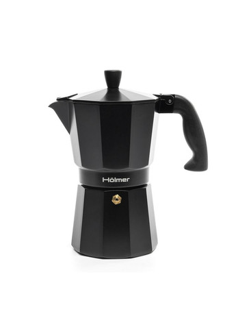 Кофеварка гейзерная 300 мл Black Moon 6 чашек черный алюминий Holmer Кофеварка гейзерная 300 мл Black Moon 6 чашек черный алюминий (315959395)