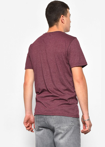 Бордовая футболка мужская полубатальная бордового цвета Let's Shop