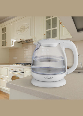 Электрочайник MR-055-White (MR-055-WHITE) внутренняя подсветка,, 1,0 л Maestro (323637379)