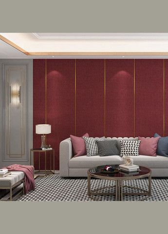 Лляні теплі шпалери на самоклейці 2800х650х2мм Бардо меланж (D) SW-00001492 Sticker Wall (329896078)