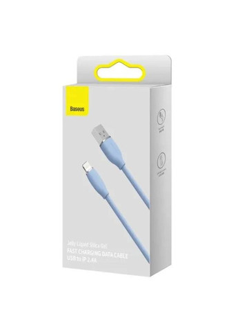 Кабель 2.4A 2m Blue Baseus Jelly Liquid Silica Gel Fast Charging Data Cable USB to iP (368698450)