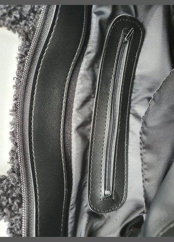 Женская меховая сумка-шопер Rami mod 2 черного цвета искусственный мех и экокожа JUGO rami 2 (289869510)