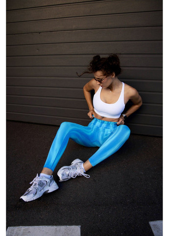 Бирюзовые лосины с пуш ап спортивные женские для фитнеса, бесшовные леггинсы с v-образным поясом и огненным градиентом, burn, (бирюзовый) FITCRUSH