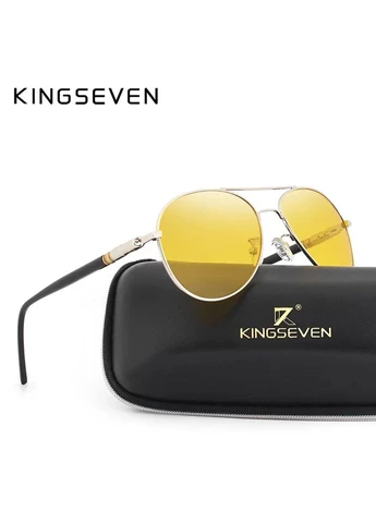 Мужские поляризационные очки ночного видения 209 Silver Night Vision KINGSEVEN (400395765)