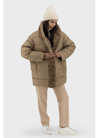 Бежевий зимній Пуховик No Brand