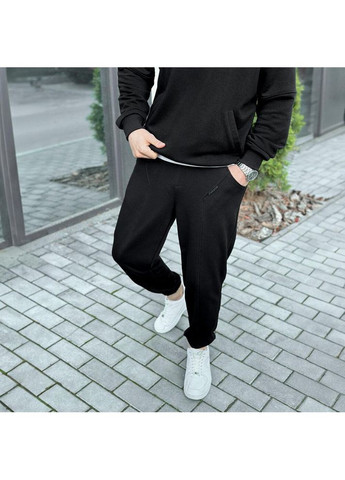 Черный демисезонный удобный и стильный базовый костюм премиум брючный Vakko