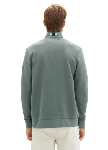 Чоловічий зелений трикотажний светр на блискавці Tom Tailor (371575616)