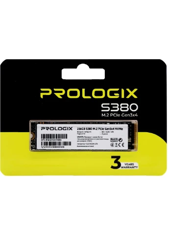 Накопичувач SSD 256GB S380 M.2 2280 PCIe 3.0 x4 NVMe 3D TLC (PRO256GS380) Prologix (394451358)