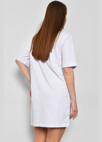 Туника женская из ткани лакоста белого цвета Let's Shop (290981418)