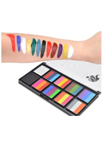 Аквагрим набір 10 кольорів (26 кольорів) і пензлик Poetry Shadow (302242382)