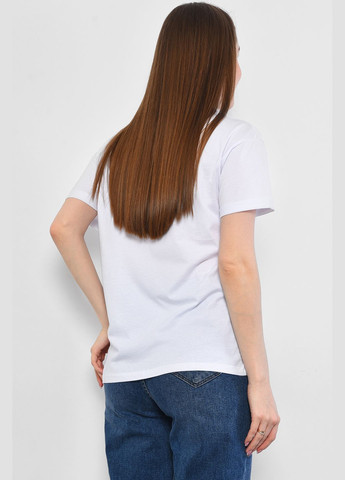 Біла літня футболка жіноча білого кольору Let's Shop