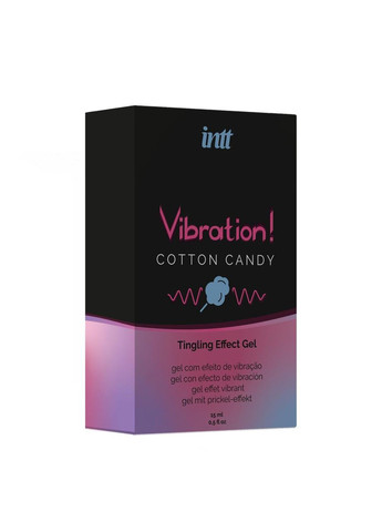 Жидкий вибратор Vibration Cotton Candy (15 мл), густой возбуждающий гель, очень вкусный, действует до 30 мин Intt (291876345)