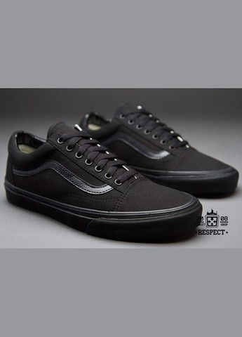 Чорні Осінні кеди old skool all blk Vans --2186