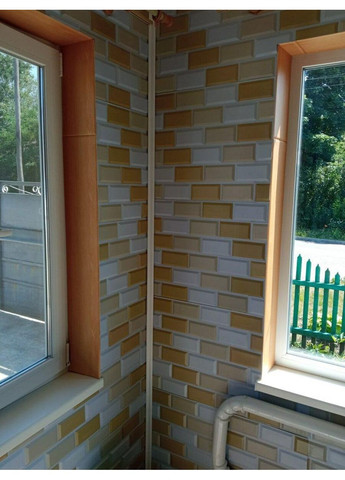 Декоративный ПВХ панель 960х480х4мм Бело-бежевый клинкерный кирпич SW-00001430 Sticker Wall (354829382)