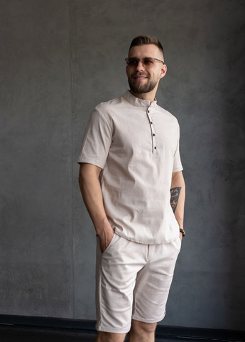 Льняний комплект, сорочка та шорти MonsterBrand (333602490)