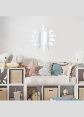 Дзеркальний декор акриловий самоклеючий срібло,15шт (D) SW-00002501 Sticker Wall (338623821)