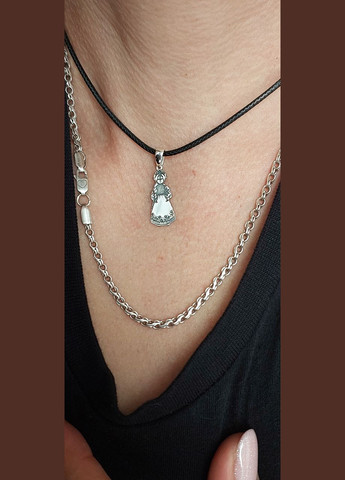 Комплект прикрас оберіг лялька Мотанка в вишиванці срібло 925 проби кулон і сережки No Brand (329999338)