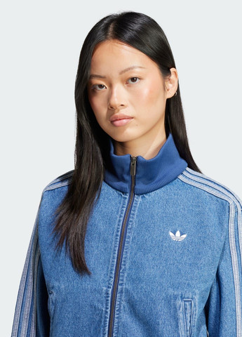 Синяя демисезонная джинсовая куртка adicolor adidas