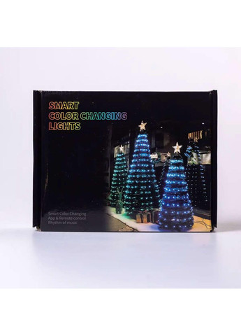 Розумна гірлянда Smart 200 LED довжина 2 м з керуванням зі смартфона прозора, мультиколор 1733042W Garlando (370373330)