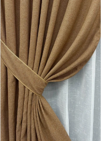Комплект готовых штор Лен ELEMENTA № 1865ш 200х290см 2 шт (32-178) VR-Textil (368826960)