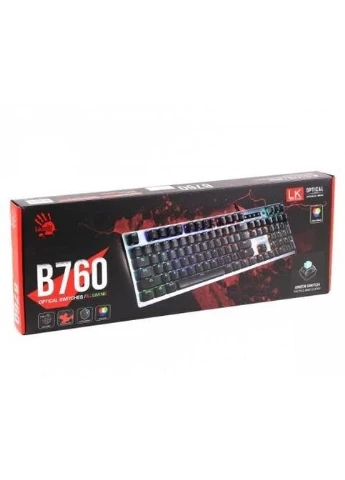 Клавиатура Bloody B760, USB, оптомеханическая (переключатели LK Light Strike), LED подсветка, 104 кнопки, 1.8 м B760 BLOODY A4Tech (395345436)