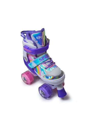 Раздвижные ролики квады размер 34-37 (светящиеся колеса). Rainbow Violet (625609082) Scale Sports (340912255)