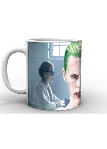 Чашка з принтом біла Джокер Joker епізод за столом JK.02.011 Кружка керамічна 0,33 GeekLand (378963143)