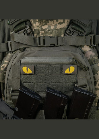 Нашивка Tiger Eyes Laser Cut (пара) Ranger Green/Yellow/GID M-TAC (315047849)