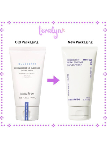 Пінка для вмивання Blueberry Rebalancing 5.5 Cleanser з екстрактом чорниці 100 мл INNISFREE (319340330)