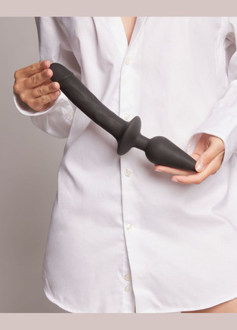 Анальна пробка з дилдо 2в1 SWITCH PLUG-IN REALISTIC DILDO Black XXL, діаметр 5,2/3,9 см - CherryLove Strap-On-Me (339867202)