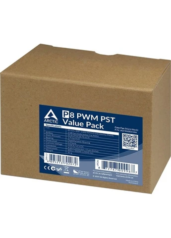 Набор корпусных кулеров P8 PWM PST 5 шт Black (ACFAN00154A) Arctic (329851794)