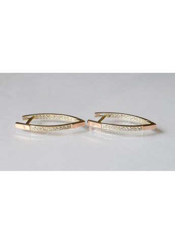 Серебряные серьги с золотыми вставками Silver Style (367112683)