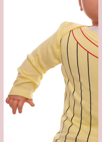 Боди с длинным рукавом для мальчика интерлок №9 желтый 62 см (39897) findik (296193188)