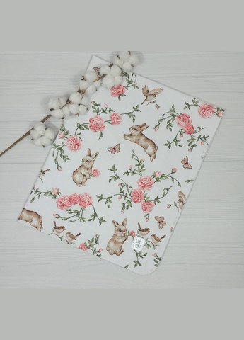 Набір для новонародженого: 5 пелюшок, подушка і іграшки a.l.babybox Зайчики в трояндах Рожевий No Brand (308752051)