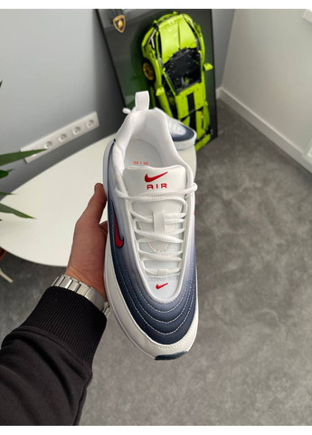 Білі Осінні кросівки чоловічі nike air max portal usa white midnight-navy bright-crimson | найк аір макс портал сша білі No Brand