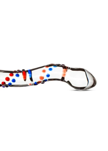 Скляний дилдо з вигинами і малюнком Glass Dildo No. 3 Gildo (382544674)
