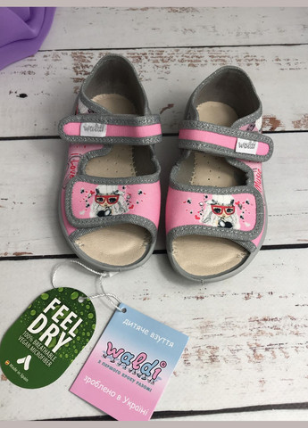 Капці босоніжки дитячі для дівчаток Рожевий (355) Waldi (340113338)