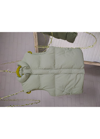 Стеганый прорезиненный жилет светлый хаки, водонепроницаемый, с карманами Zara (352742534)