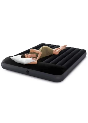 Надувной матрас с подголовником 64143, 152 x 203 x 25 см. Двухместный Intex (295266728)