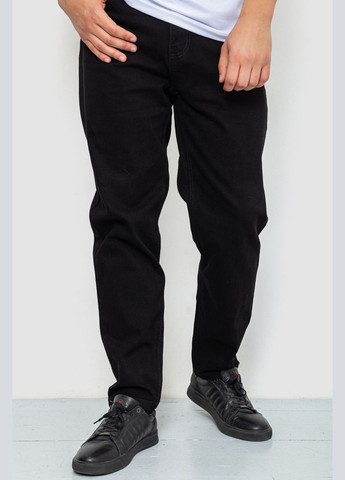 Синие демисезонные прямые джинсы мужские однотонные чорные размер 33 (sku_244r8570-1) Ager