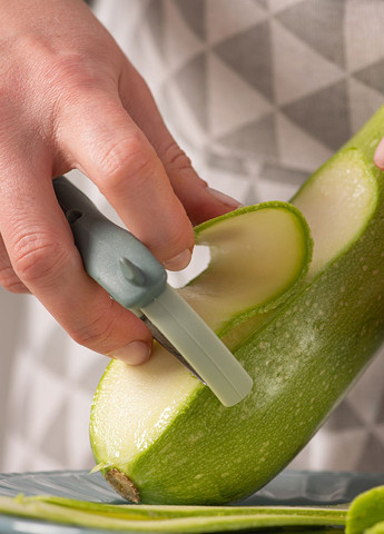 Овощечистка двусторонняя Тонкорез 140 мм зеленая Мамин Посуд (327432595)