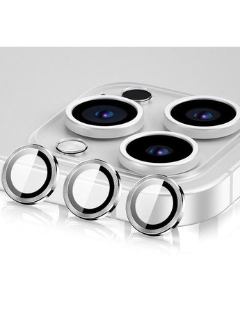 Захисне скло Metal Classic на камеру (у упак.) для Apple iPhone 16 Pro (6.3") / 16 Pro Max (6.9") Срібний Epik (372020622)