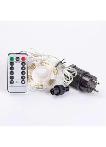 Гірлянда роса на пульті 50 метрів на 500 led світлодіодів крапля на білому дроті жовта 500L50MWY Jooki (366037765)