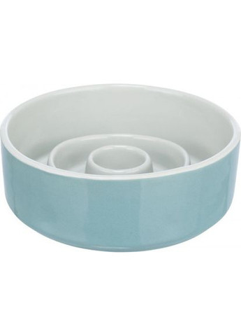 Миска Повільне годування для собак, кераміка, 17 см, 900 мл (сіра/блакитна) Trixie (324625375)